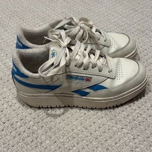 Reebok Cream and Blue Sneakers